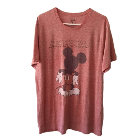 OLD Navy Collectibles Disney Mickey's Back Red Heather T-shirt Mens XL - Picture 1 of 8